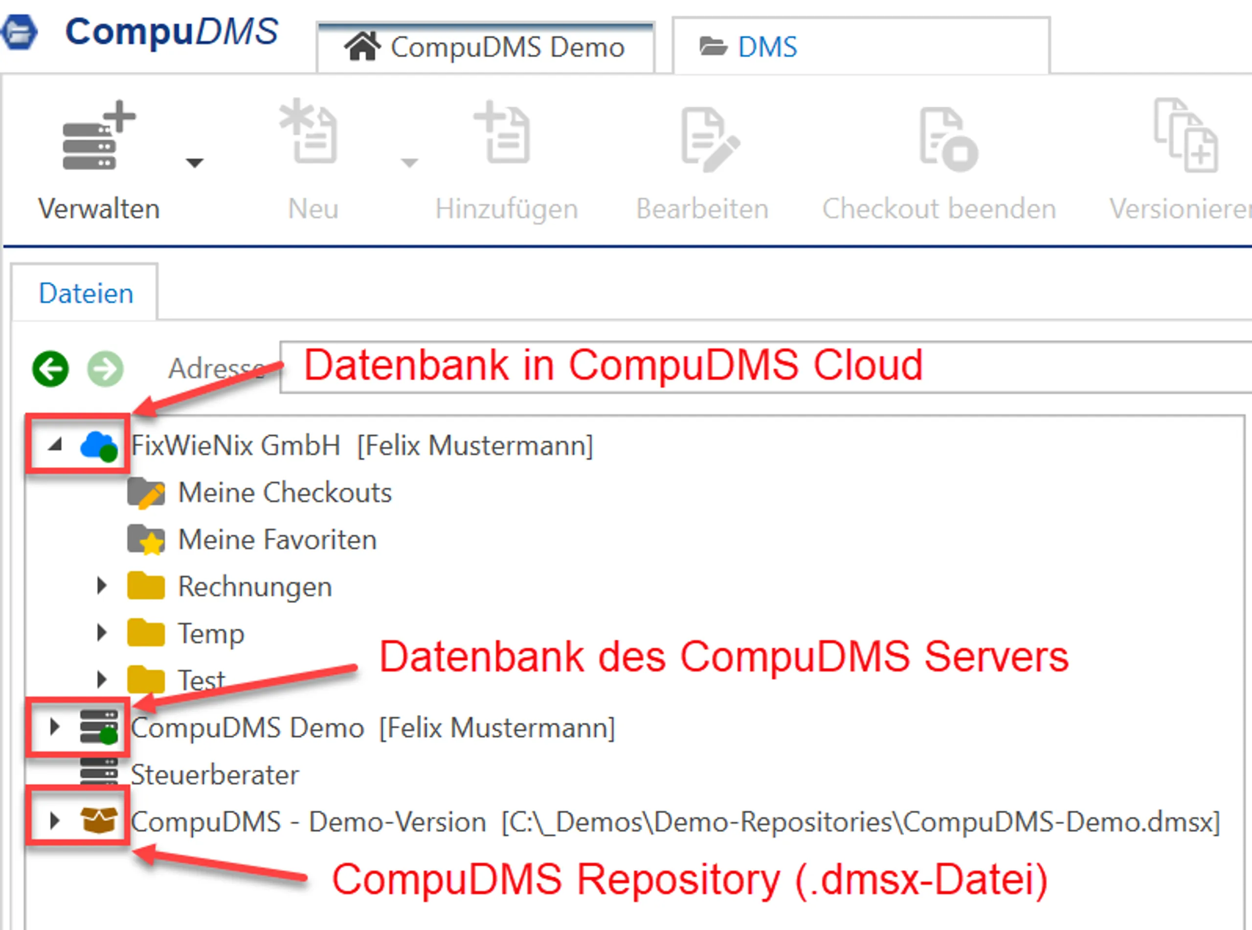 CompuDMS Dateiablage