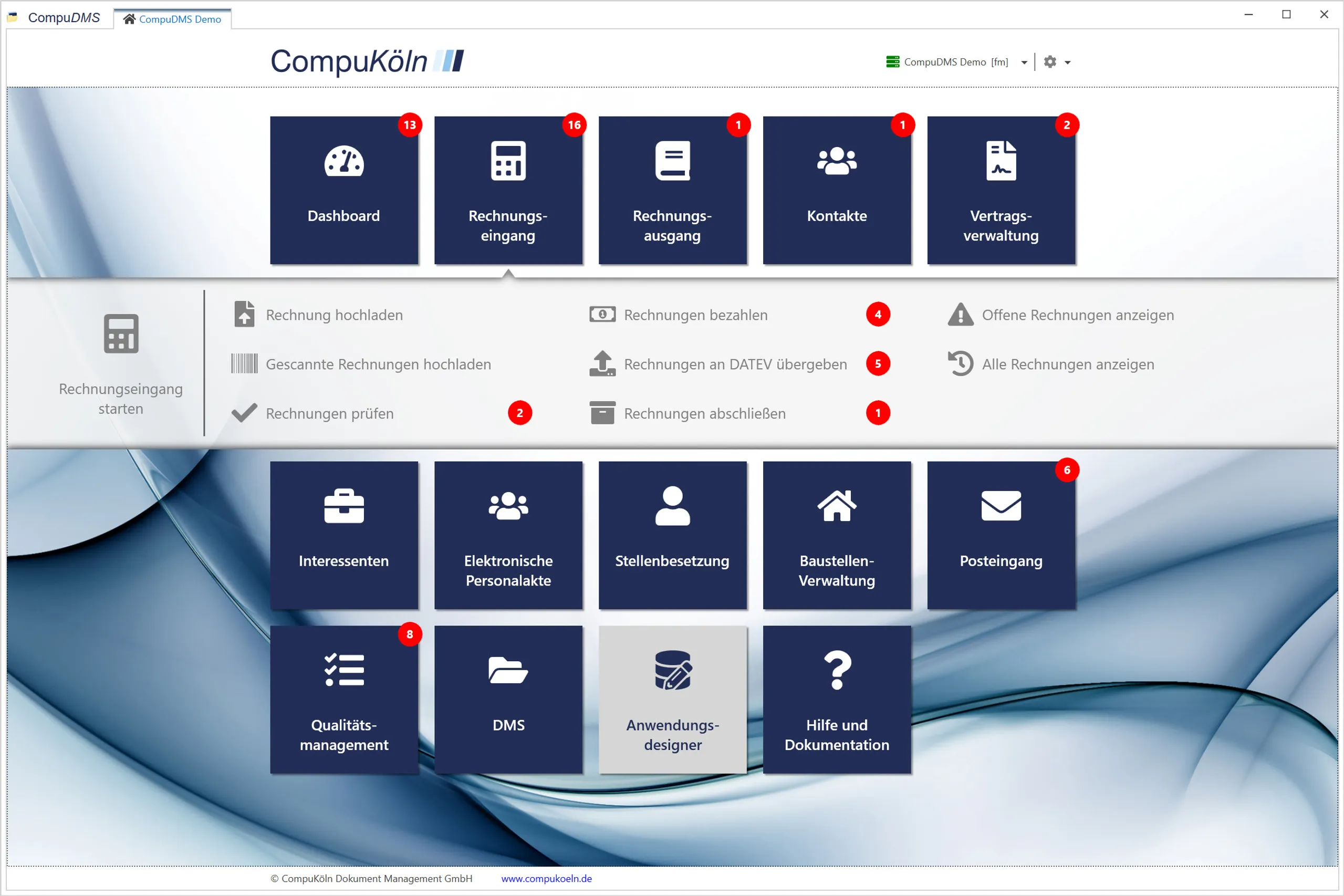 Workflowschritte des Rechnungseingangs